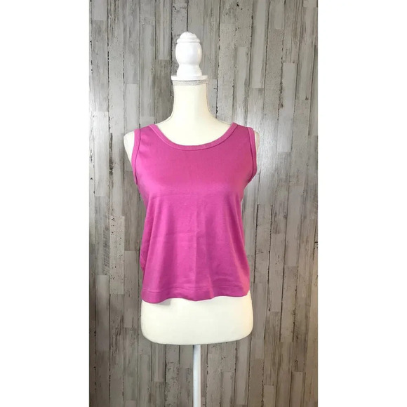 Vintage Name Dropper's Women's Medium Summer Casual Sleeveless Pink Tank Top - Picture 2 of 6